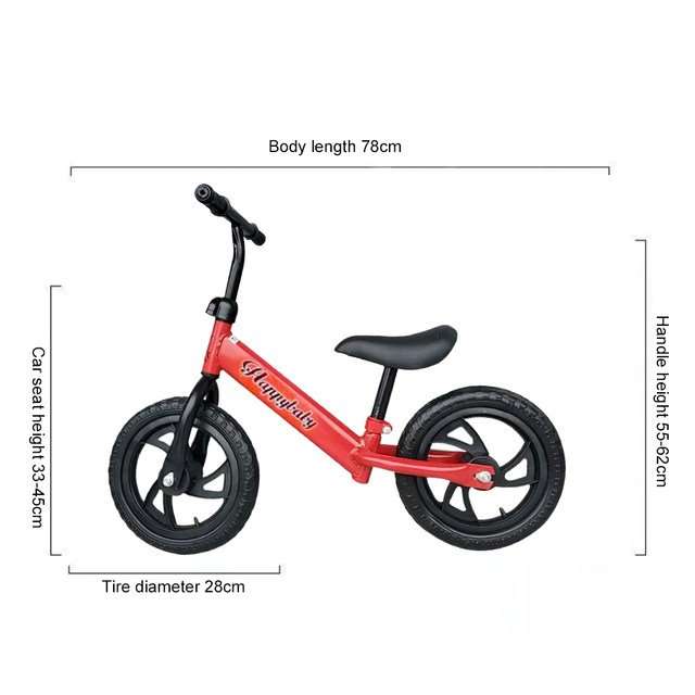 Toddler Training Bicycle - Lightweight No Pedal Bicycle - 2-6 Boys &amp; Girls