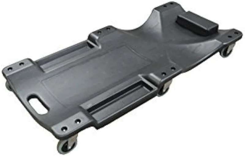 Heavy-Duty Mechanic Creeper with Wheels  Low-Profile Plastic Work Bed Cart