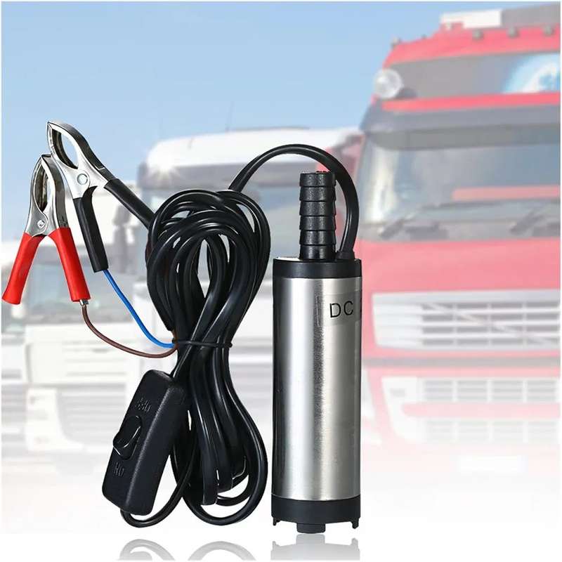 DC 12V/24V Submersible Diesel Fuel Transfer Pump  Diesel and Water Refueling Pump 18cm