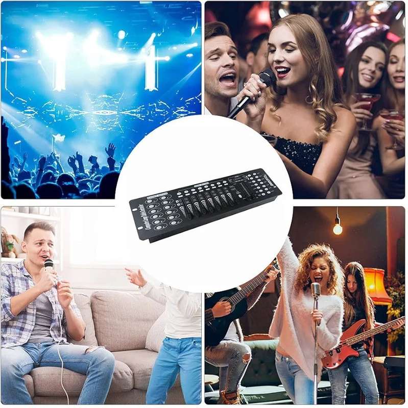 DMX Controller, 192 Channels DMX 512 Console 240 Scenes DJ Disco Equipment, DMX Lighting Consoles...