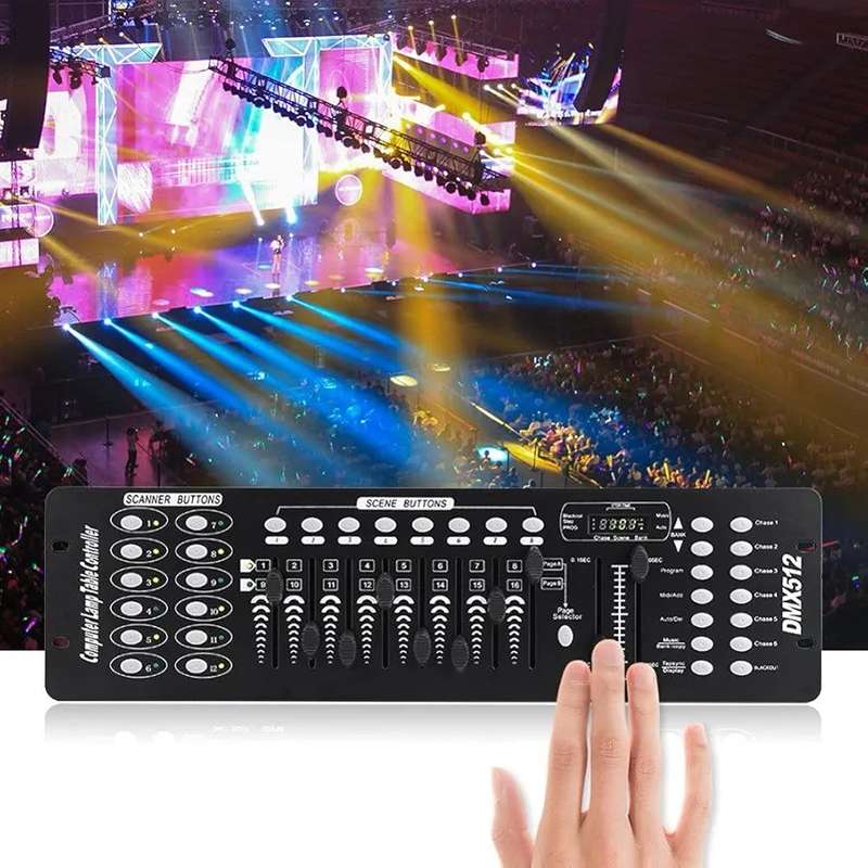 DMX Controller, 192 Channels DMX 512 Console 240 Scenes DJ Disco Equipment, DMX Lighting Consoles...
