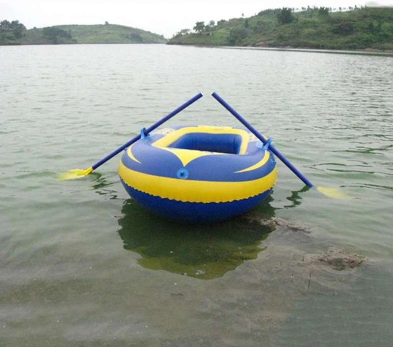 Inflatable Boat Set with Oars - Inflatable PVC Fish Boat
