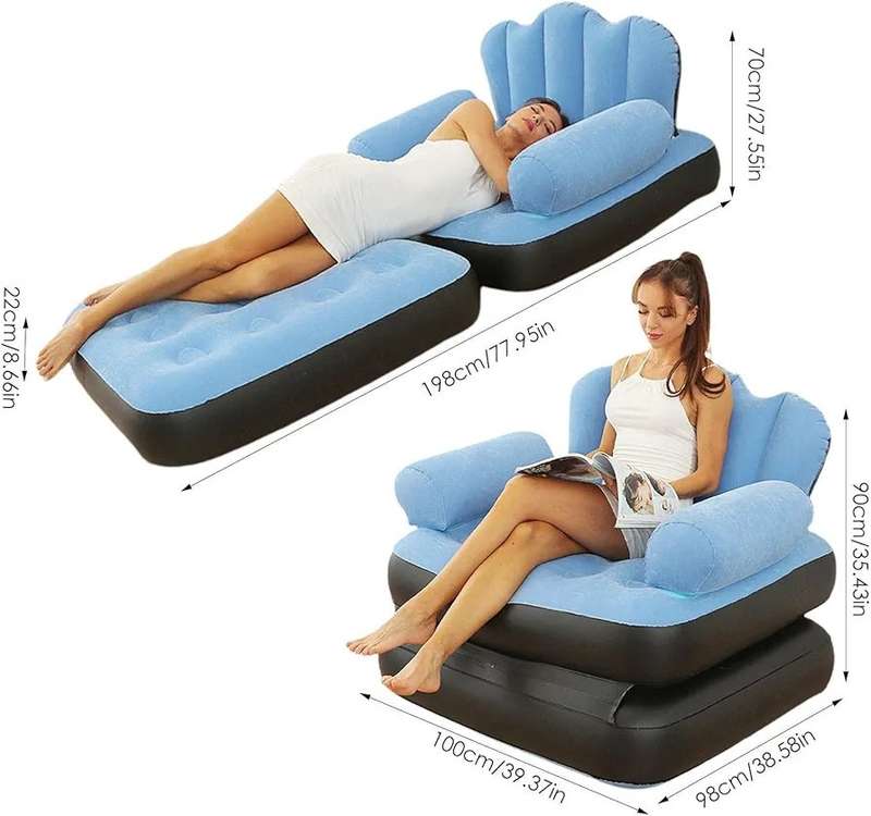 Outdoor Adult inflatable sofa, five-in-one multifunctional lazy sofa