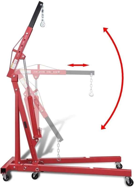 3-Ton Hydraulic Folding Engine Hoist | Heavy-Duty Workshop Crane | 3000 kg Capacity