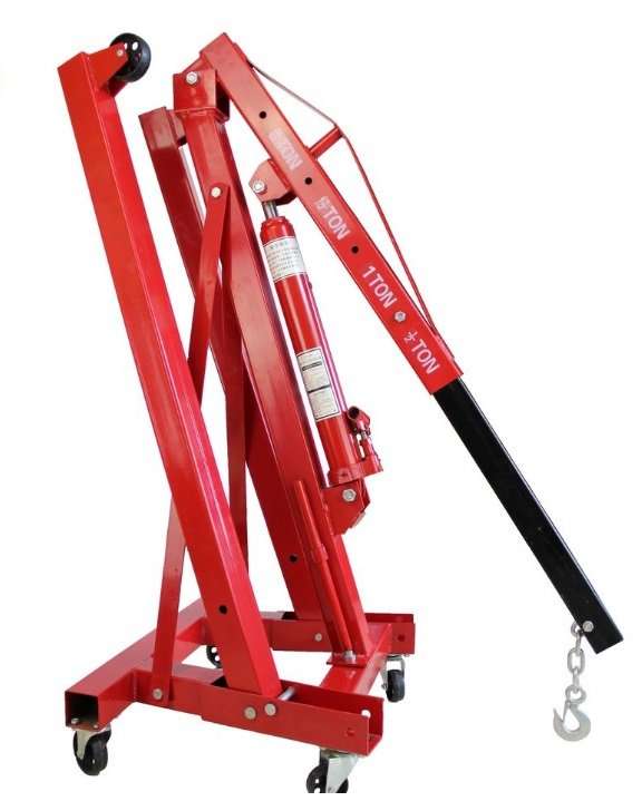 3-Ton Hydraulic Folding Engine Hoist | Heavy-Duty Workshop Crane | 3000 kg Capacity