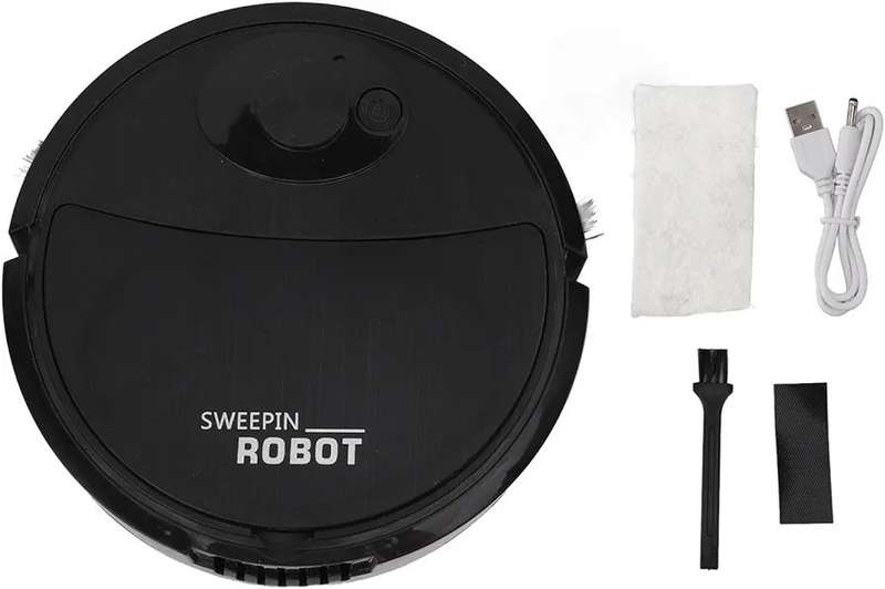 Robotic Vacuum Cleaner, Swivel Wheel Strong Suction Robot Vacuum Mop Combo Quiet for Pet Hair