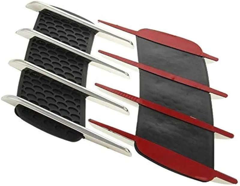 Car Exterior Accessories 2 PCS Hood Side Shark Gill Simulation Air Flow Vent Fender Sticker for C...