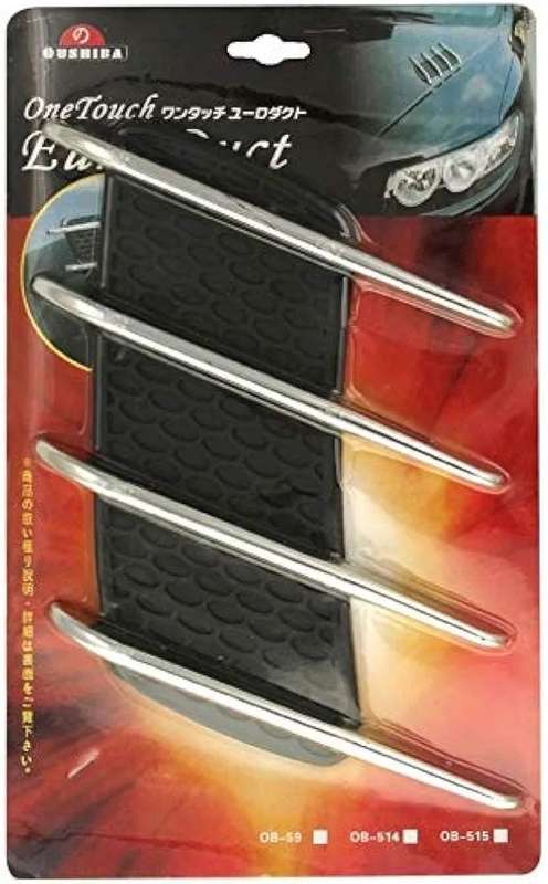Car Exterior Accessories 2 PCS Hood Side Shark Gill Simulation Air Flow Vent Fender Sticker for C...