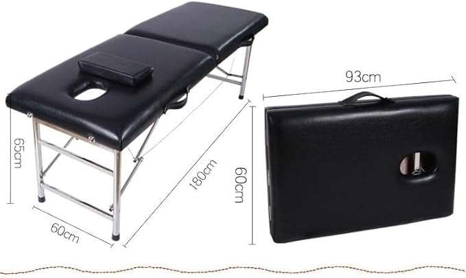 Foldable Massage Tables with Pillow SPA Bed with Stainless Steel Frame