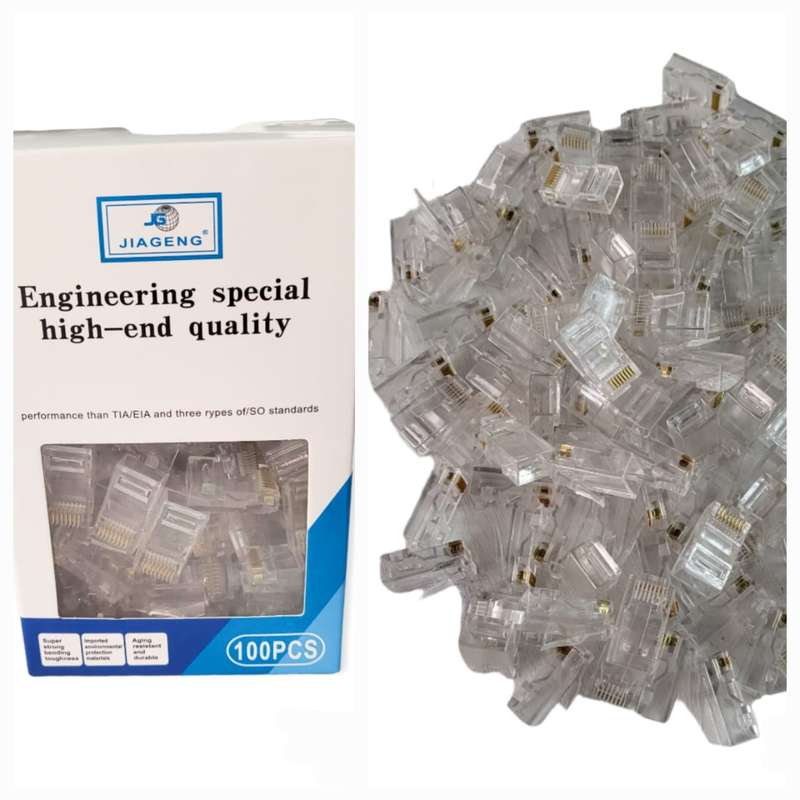 XF0567 RJ45 Cat 6 Network Cable Connector Crystal Head (Unshielded)100pc