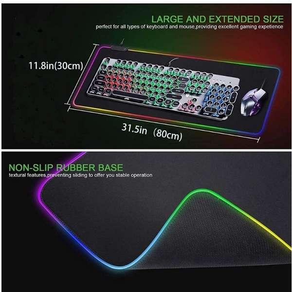 LED-01 RGB Gaming Mouse Non-Slip Rubber Base 90cm x 40cm