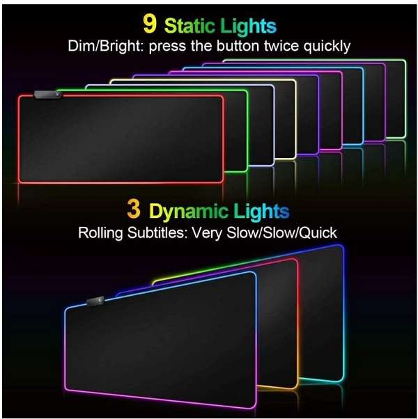 LED-01 RGB Gaming Mouse Non-Slip Rubber Base 90cm x 40cm