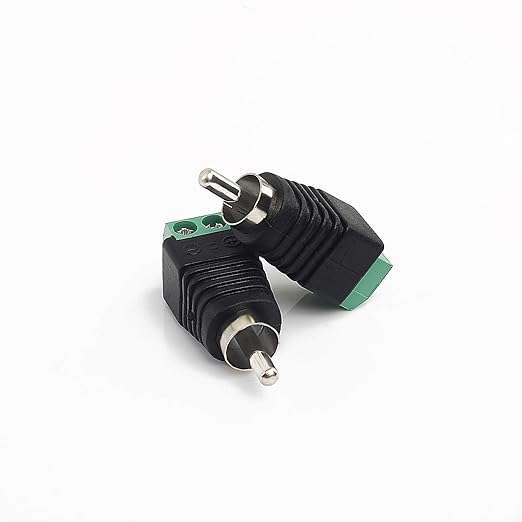 RCA to AV Screw Terminal Connector - Audio/Video Speaker Wire Connectors Solderless Adapter
