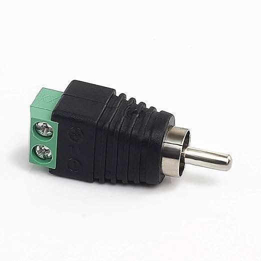 RCA to AV Screw Terminal Connector - Audio/Video Speaker Wire Connectors Solderless Adapter