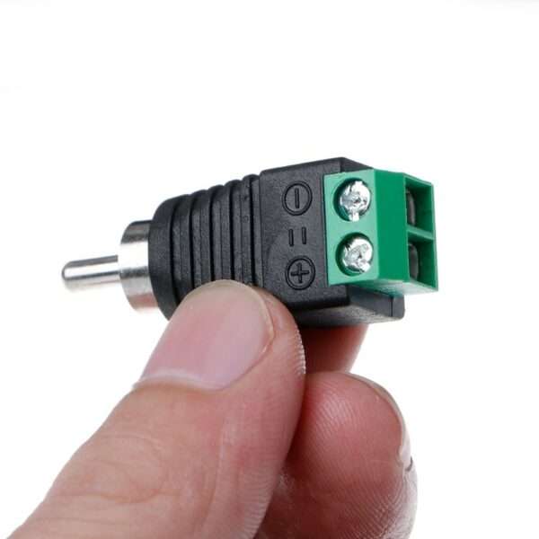 RCA to AV Screw Terminal Connector - Audio/Video Speaker Wire Connectors Solderless Adapter