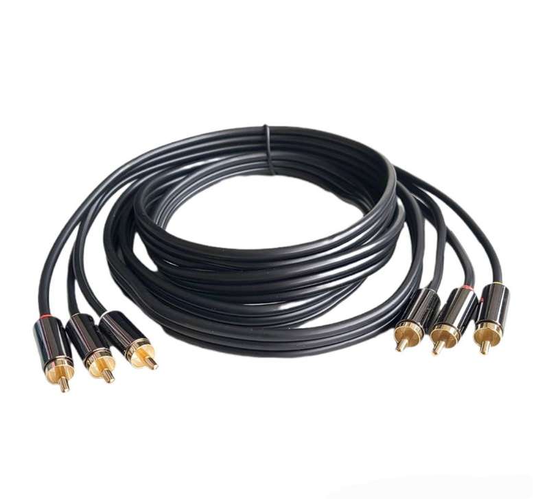 1.8M Aerbes AB-S051 3RCA Male To 3RCA Male Cable