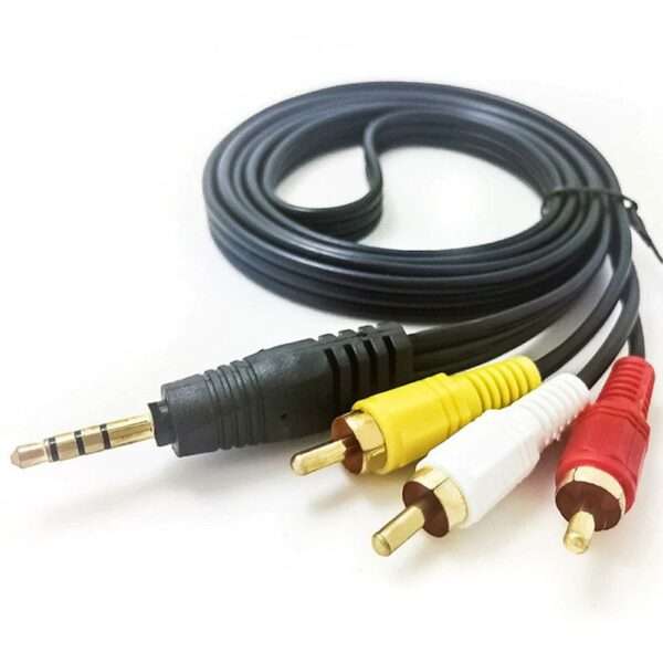 SE-L225 3.5mm Jack To 3 RCA Male Audio Video AV Cable AUX Stereo Cord for Speaker TV Box CD DVD P...