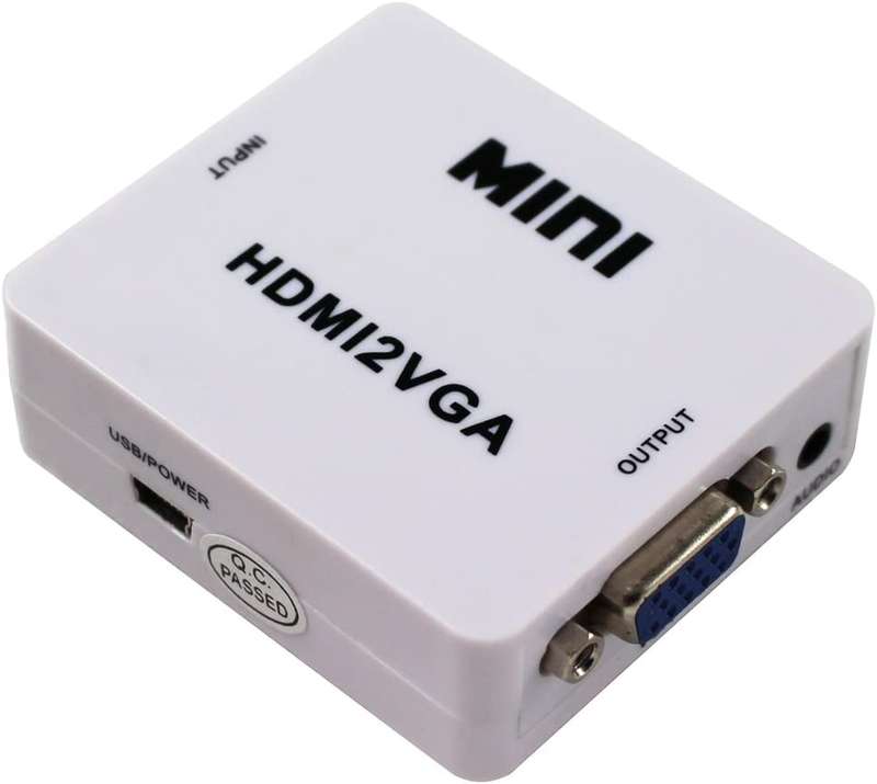 Treqa HDV-551 HDMI to VGA Converter Adapter With Audio Connector 1080P