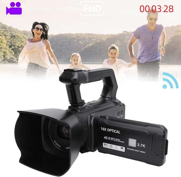 DV-Z1 48MP HD Video Camera Camcorder with 16x Optical Zoom & 2.7K Video Resolution - 4" IPS Touch...