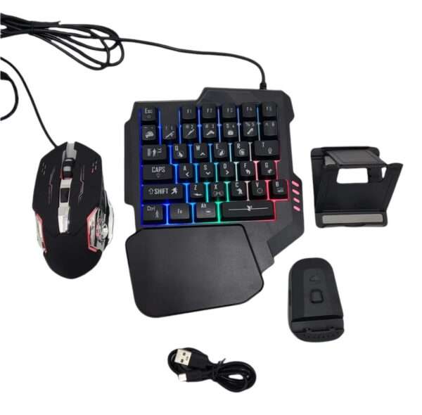 JG833 4-in-1 Combo Pack With One-hand Keyboard, Mouse and PUBG Converter