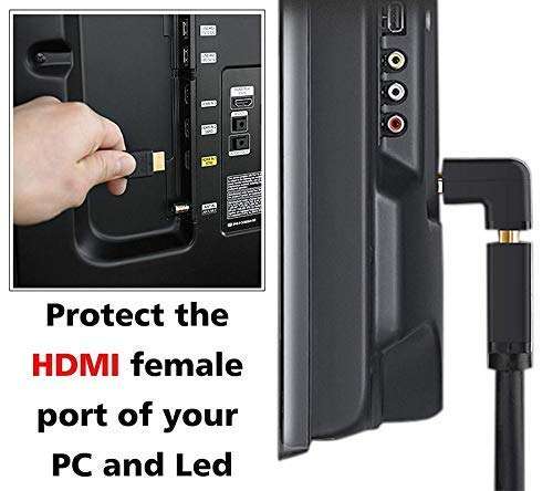 L58 90° Angle HDMI Male To Female 100pcs