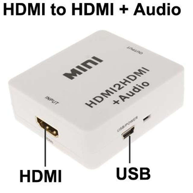 HDMI To HDMI Mini + Audio Decoder Adapter