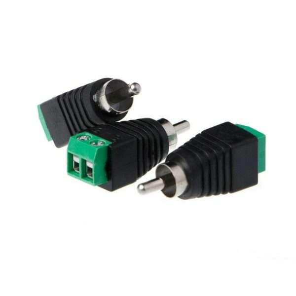 XF0572 Male Plug to AV Terminal Connector 100 Pcs