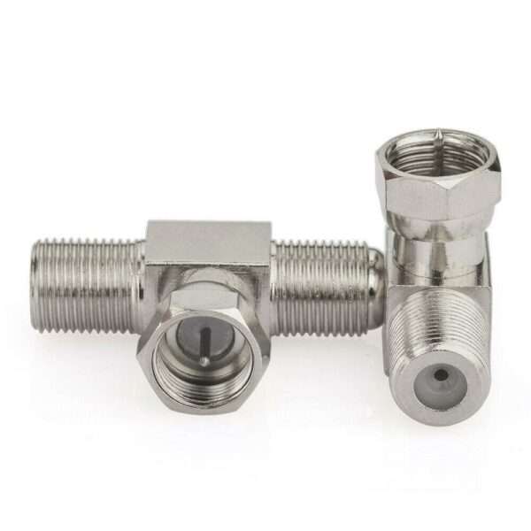 10 Piece Of Type F Male to Dual Female Connector