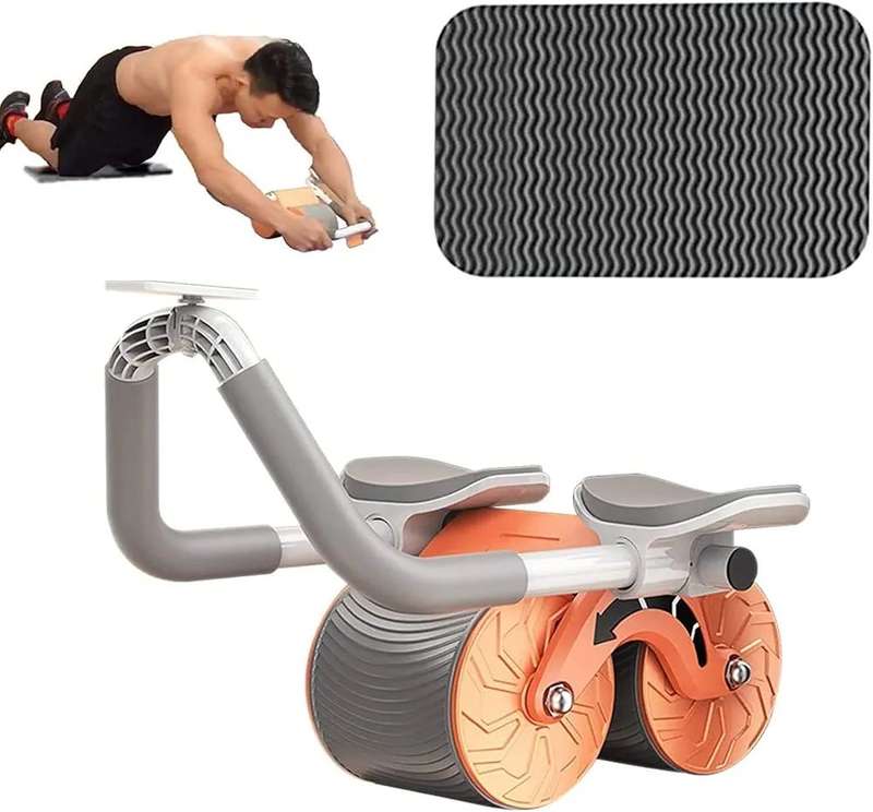 Double Wheel Automatic Abdominal Exercise Wheel - Ab Roller with Elbow Support