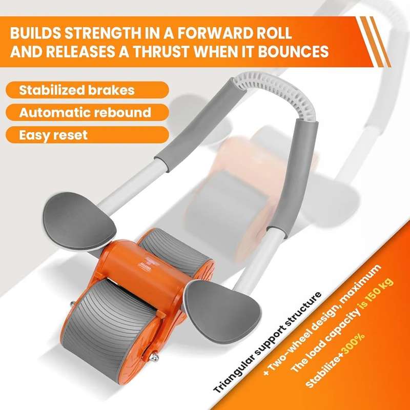 Double Wheel Automatic Abdominal Exercise Wheel - Ab Roller with Elbow Support