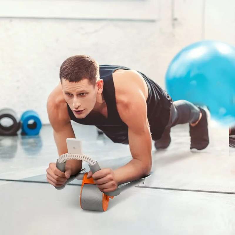 Double Wheel Automatic Abdominal Exercise Wheel - Ab Roller with Elbow Support