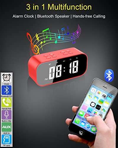 Alarm Clock with Bluetooth Speaker
