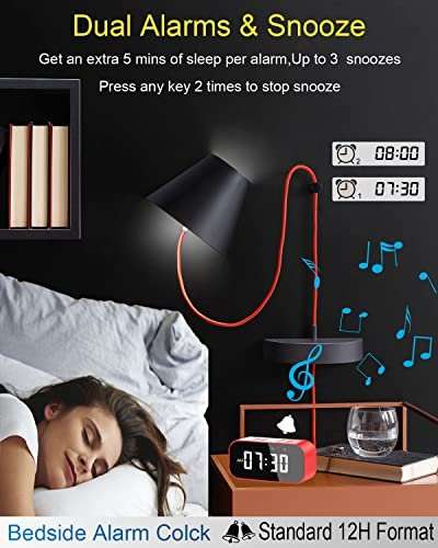 Alarm Clock with Bluetooth Speaker