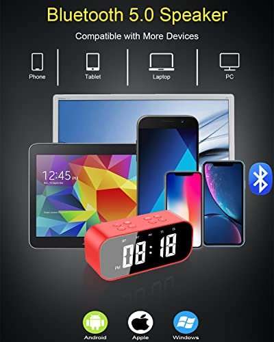 Alarm Clock with Bluetooth Speaker
