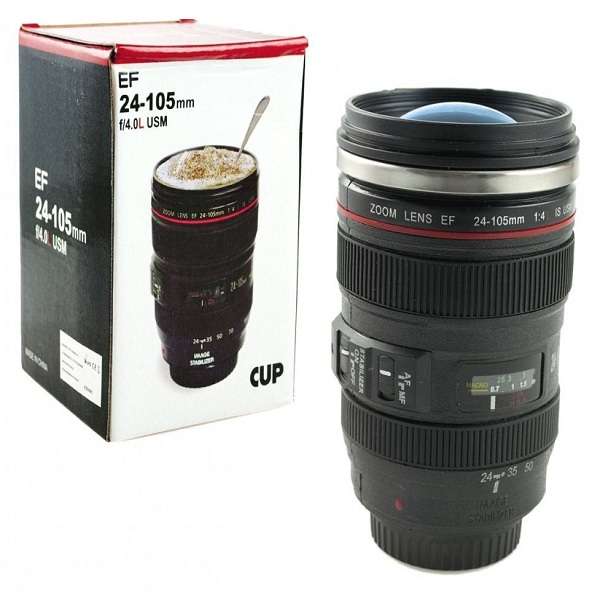JG20375678 Stainless Steel Camera Lens Coffee Mug