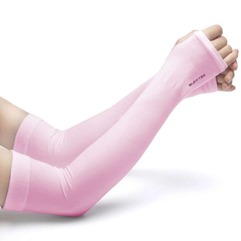 BUFFTEE Arm Sleeves - Compression Sleeves - Cool & Warm Sleeves-Soft Pink