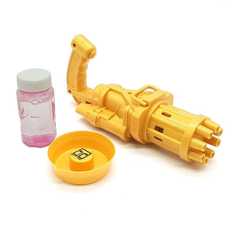 Bufftee Bubble Gatling Gun - Bubble Minigun - Electric Bubble Machine Gun-Gold