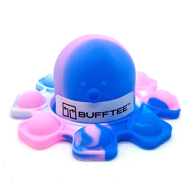 Bufftee  Mood Octopus Pop It Fidget Toy Reversible Popping  Flip Toy -Coral