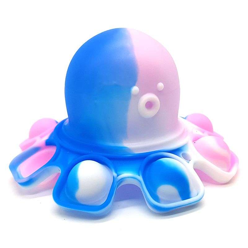 Bufftee  Mood Octopus Pop It Fidget Toy Reversible Popping  Flip Toy -Coral