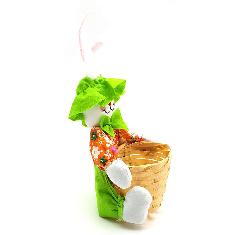 Easter Bunny with Easter Egg Holder Basket