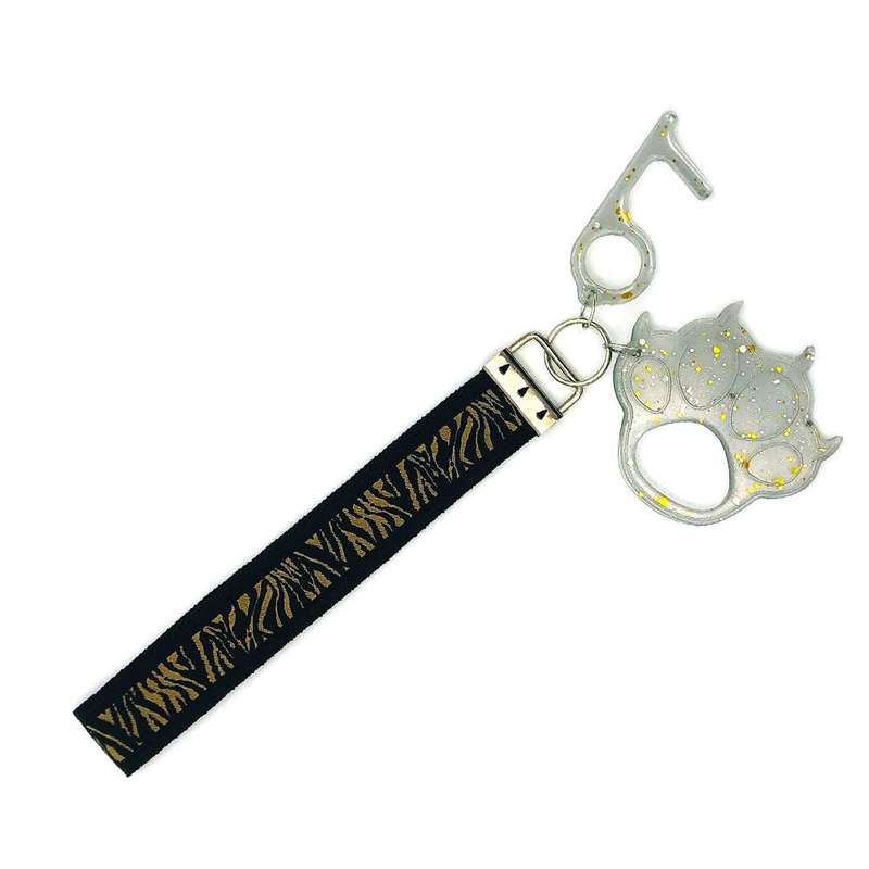 Fierce & Foxy Self Defense Paw Key Chain - Wristlet & No Touch Door Opener