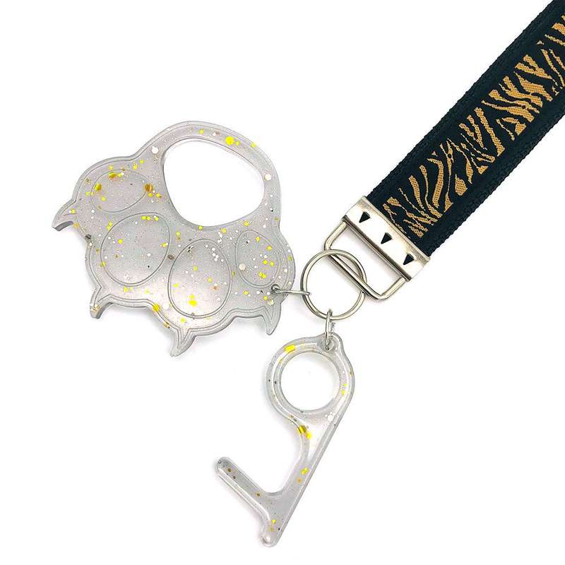 Fierce & Foxy Self Defense Paw Key Chain - Wristlet & No Touch Door Opener