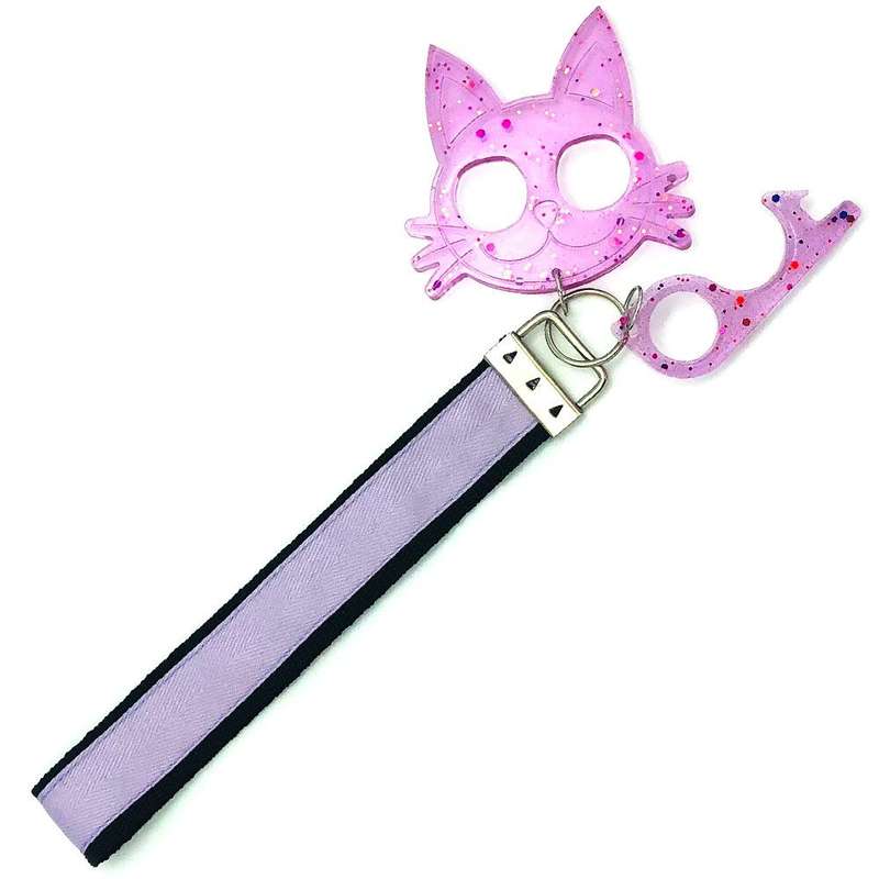 Fierce & Foxy Self Defense Cat Key Chain - Wristlet & No Touch Door Opener