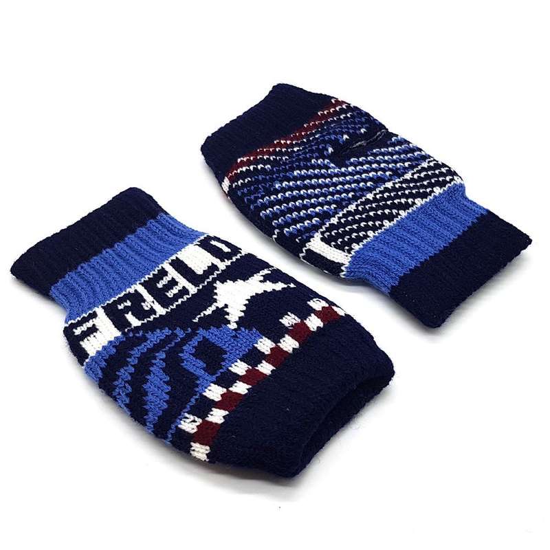 Fingerless Mittens - Warm Winter Fingerless Gloves - Royal