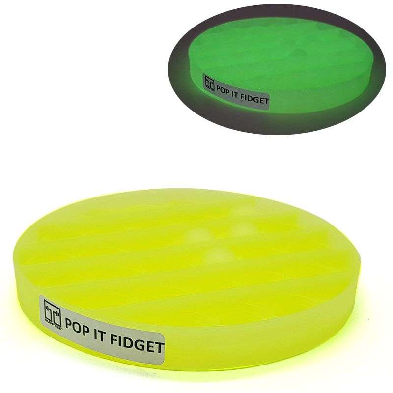Pop it Fidget Toy - Glow In The Dark - Luminous - Circle Bubble Pop -Lime