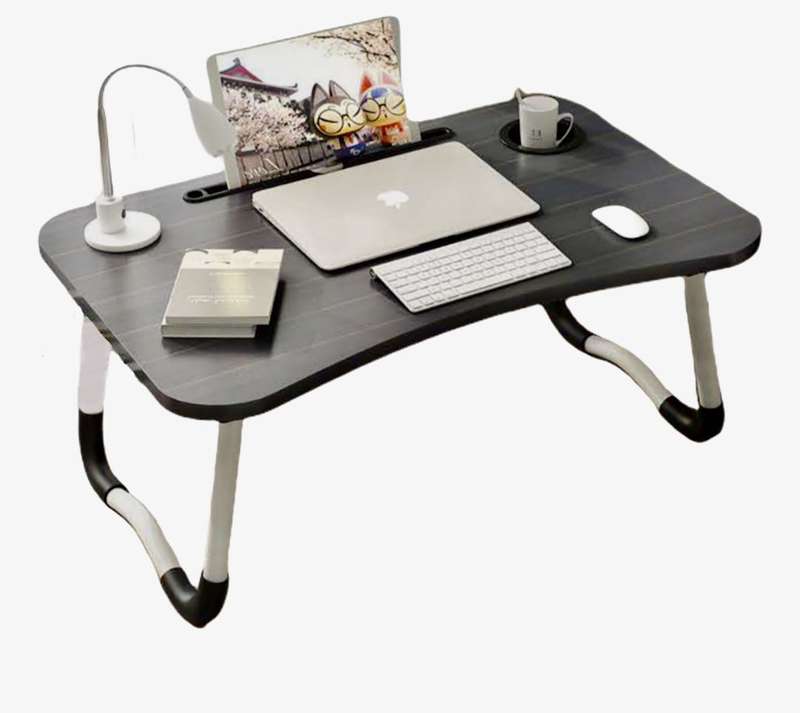 BUFFTEE Big Laptop Foldable Desk Table Serving Tray & tablet stand - Marble