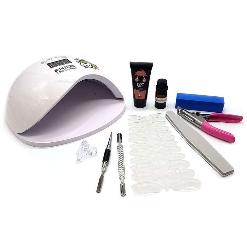 Poly Gel Nail Extension & 108W UV LED Nail Lamp Starter Pack