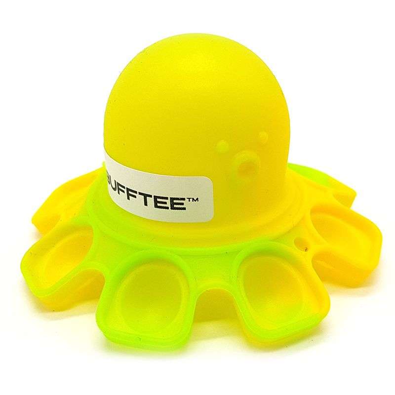 Bufftee  Mood Octopus Pop It Fidget Toy Reversible Popping  Flip Toy -Chartreuse Sun