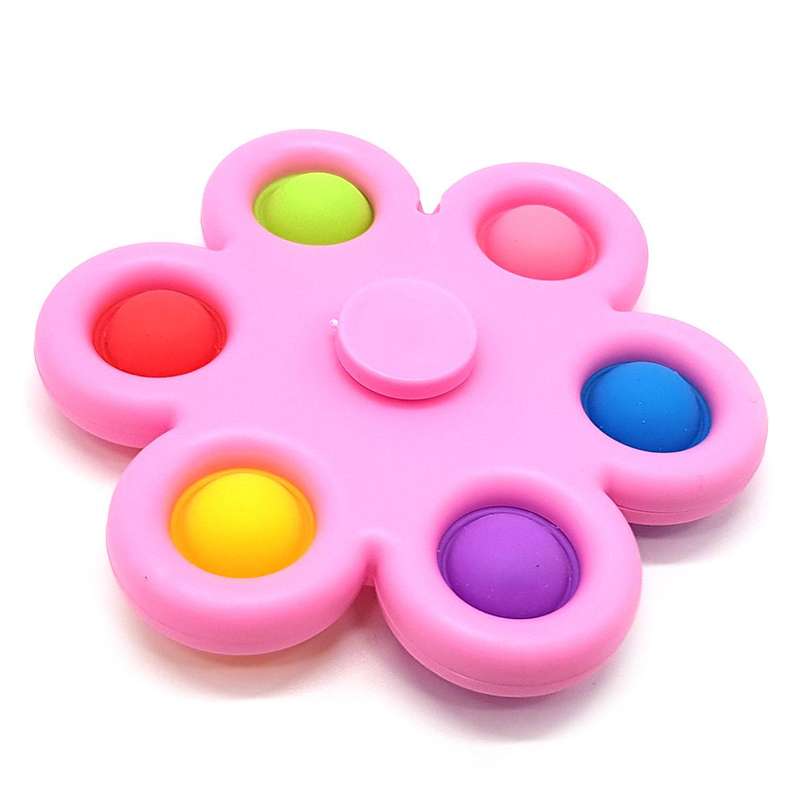 Pop It Fidget & 5 Circle Fidget Spinner 2in1- The Ultimate Fidget- Pink