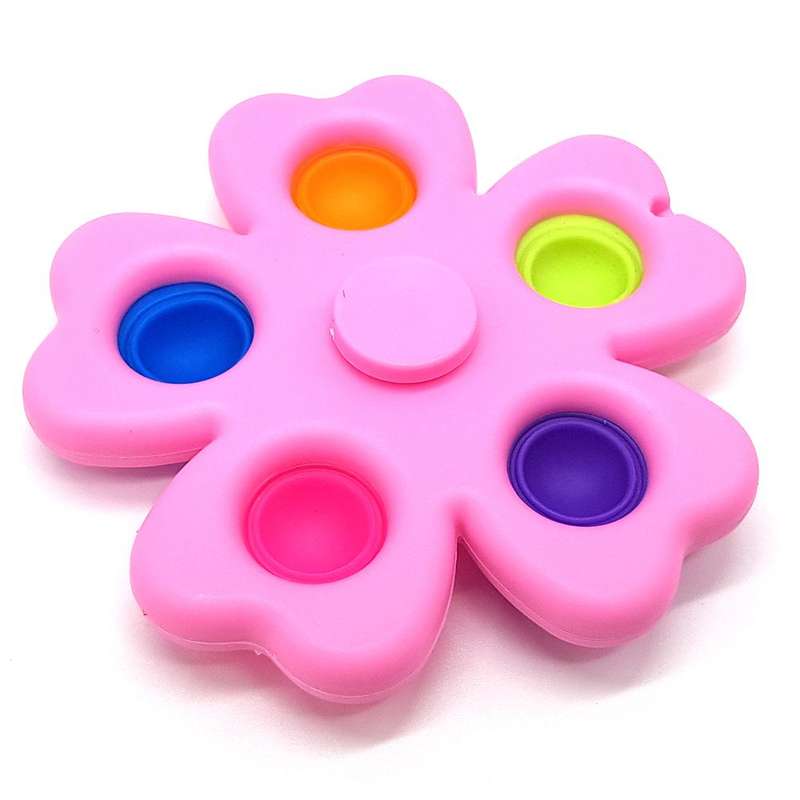 Pop It Fidget & Flower Fidget Spinner 2in1- The Ultimate Fidget -Pink